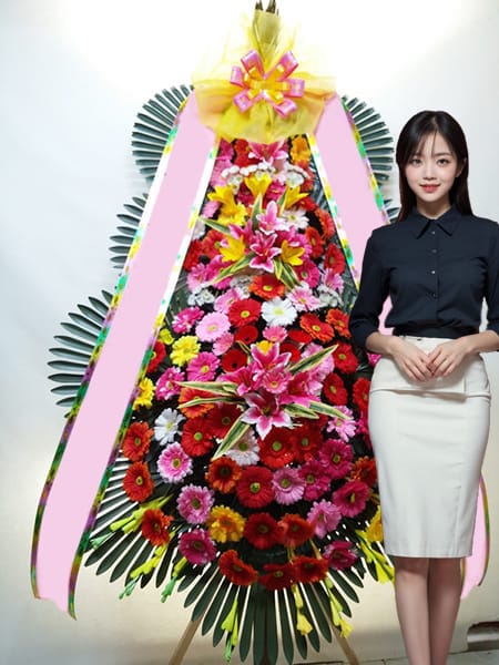 분당앤스퀘어 3단화환 고급형